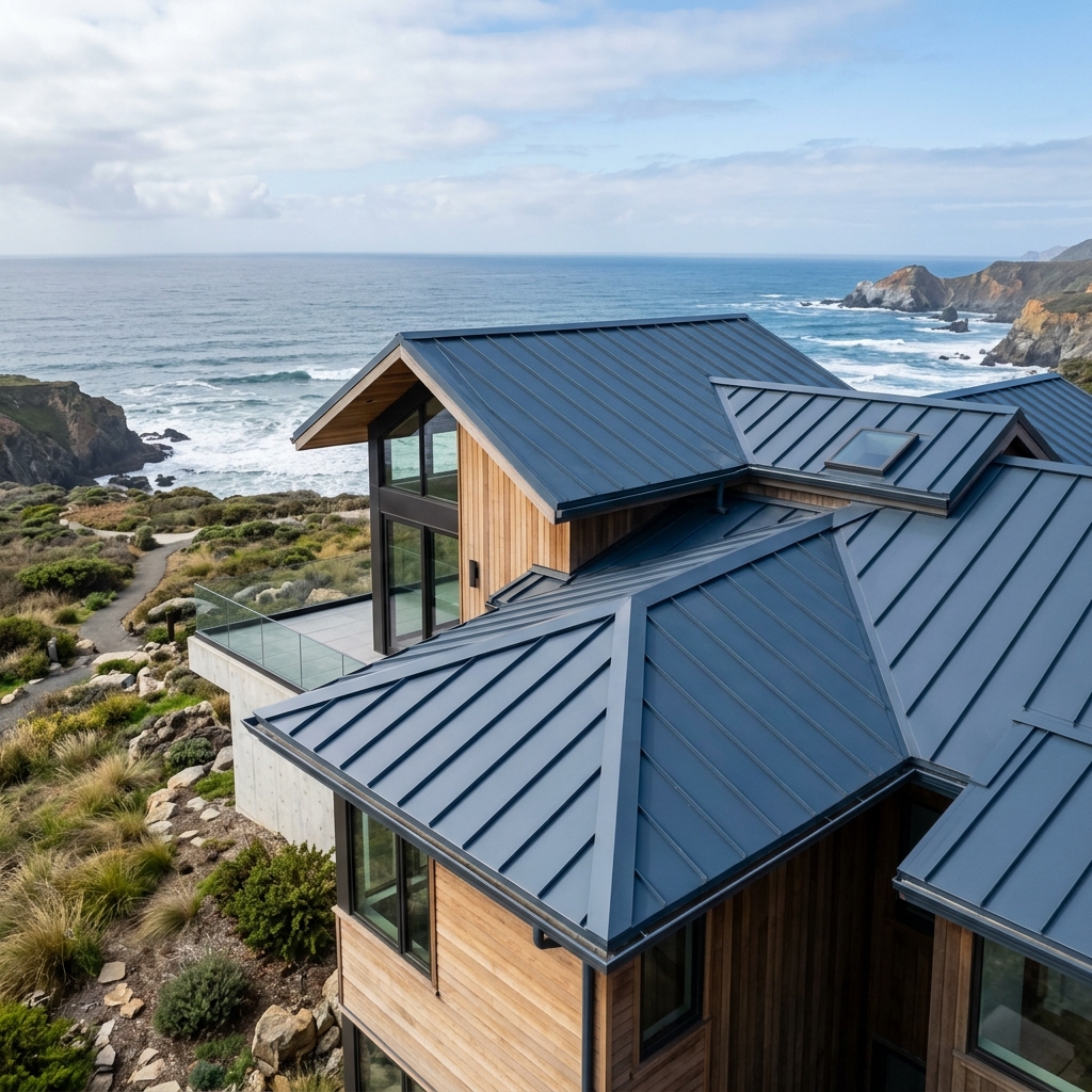 Standing seam metal roof material